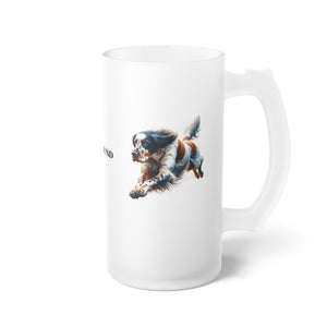 Flying English Setter - Frosted Beer Mug - FowlBound