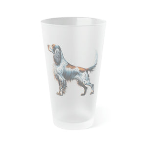 English Setter - Frosted Pint Glass - FowlBound