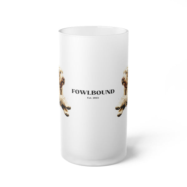 Flying Spinone - Frosted Beer Mug - FowlBound