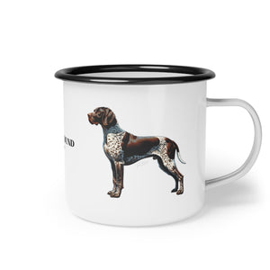 German Shorthair Pointer - Enamel Camp Mug - FowlBound