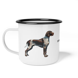 German Shorthair Pointer - Enamel Camp Mug - FowlBound