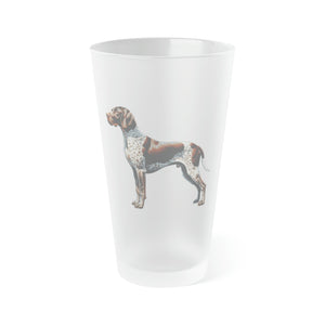 German Shorthair Pointer - Frosted Pint Glass - FowlBound