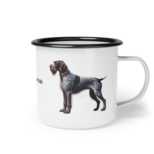 German Wirehaired Pointer - Enamel Camp Mug - FowlBound