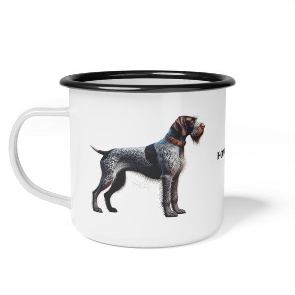 German Wirehaired Pointer - Enamel Camp Mug - FowlBound