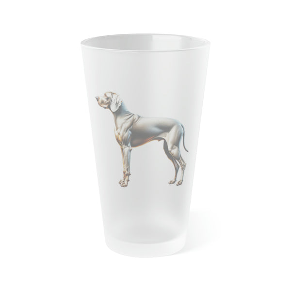 Weimaraner - Frosted Pint Glass - FowlBound