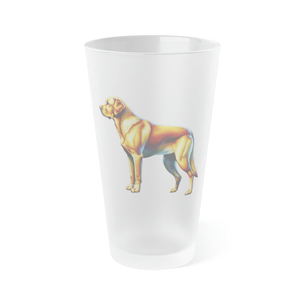 Yellow Lab - Frosted Pint Glass - FowlBound